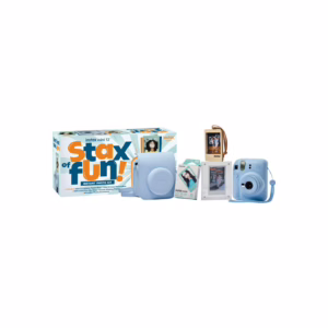 FUJI Instax Mini 12 Stax of Fun Instant Photo Kit (Blue) (White Film)