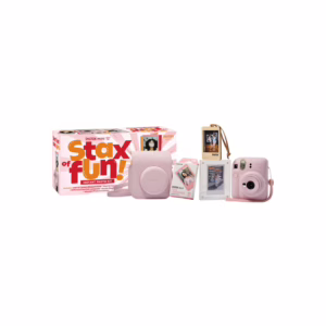 FUJI Instax Mini 12 Stax of Fun Instant Photo Kit (Pink) (White Fim)